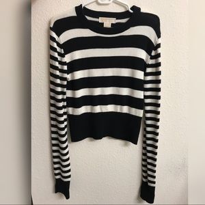 Michael Kors P/M striped long sleeved top.